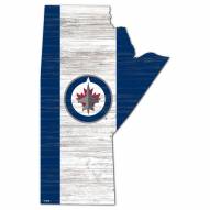 Winnipeg Jets 15" Flag Cutout Sign