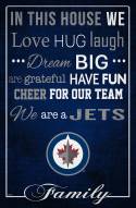 Winnipeg Jets 17" x 26" In This House Sign