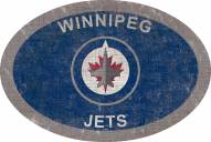 Winnipeg Jets 46" Team Color Oval Sign