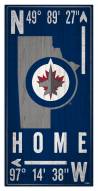 Winnipeg Jets 6" x 12" Coordinates Sign
