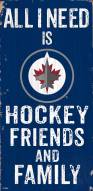 Winnipeg Jets 6" x 12" Friends & Family Sign