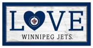 Winnipeg Jets 6" x 12" Love Sign