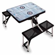 Winnipeg Jets Black Sports Folding Picnic Table