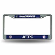 Winnipeg Jets Chrome Glitter License Plate Frame