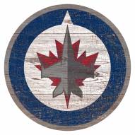 Winnipeg Jets Distressed Logo Cutout Sign