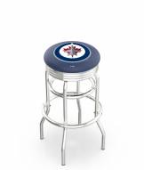 Winnipeg Jets Double Ring Swivel Barstool with Ribbed Accent Ring