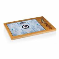 Winnipeg Jets Icon Glass Top Cutting Board