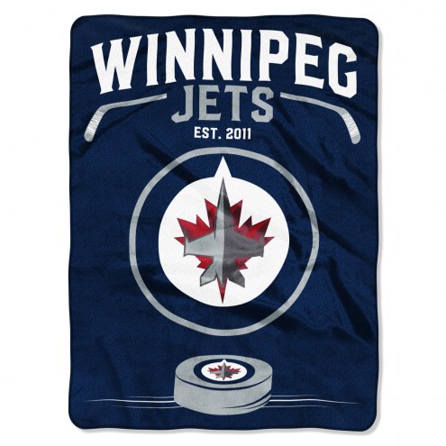 Winnipeg Jets Inspired Plush Raschel Blanket