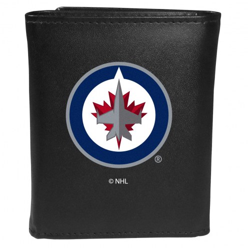 Winnipeg Jets Large Logo Leather Tri-fold Wallet