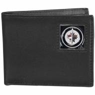 Winnipeg Jets Leather Bi-fold Wallet in Gift Box