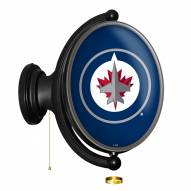 Winnipeg Jets Oval Rotating Lighted Wall Sign
