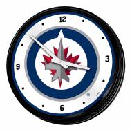 Winnipeg Jets Retro Lighted Wall Clock