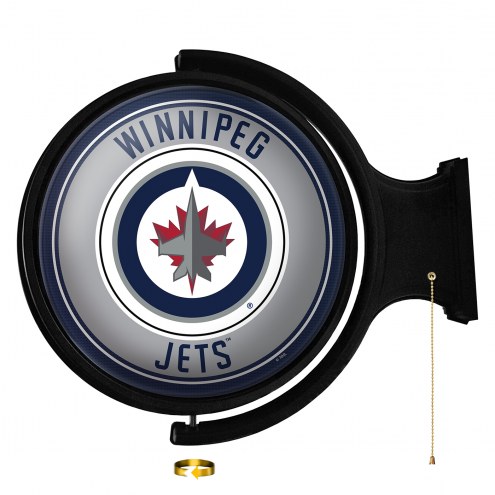 Winnipeg Jets Round Rotating Lighted Wall Sign