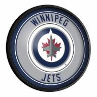 Winnipeg Jets Round Slimline Lighted Wall Sign