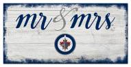 Winnipeg Jets Script Mr. & Mrs. Sign