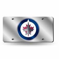 Winnipeg Jets Silver Laser License Plate