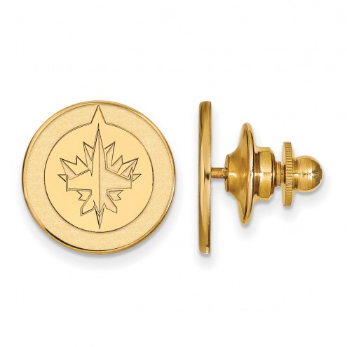 Winnipeg Jets Sterling Silver Gold Plated Lapel Pin