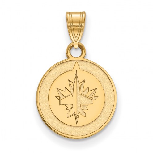 Winnipeg Jets Sterling Silver Gold Plated Small Pendant
