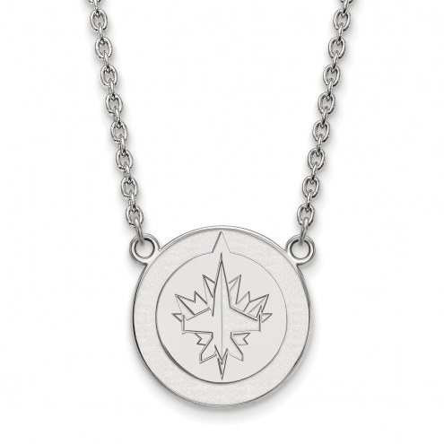 Winnipeg Jets Sterling Silver Large Pendant Necklace
