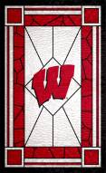 Wisconsin Badgers 11" x 19" Stained Glass Sign