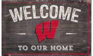 Wisconsin Badgers 11" x 19" Welcome to Our Home Sign