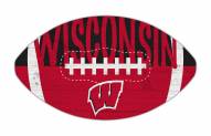 Wisconsin Badgers 12" Football Cutout Sign