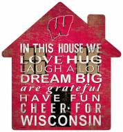 Wisconsin Badgers 12" House Sign