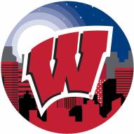 Wisconsin Badgers 12" Landscape Circle Sign