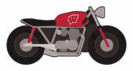 Wisconsin Badgers 12" Motorcycle Cutout Sign