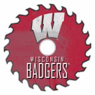 Wisconsin Badgers 12" Rustic Circular Saw Sign