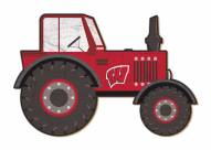 Wisconsin Badgers 12" Tractor Cutout Sign