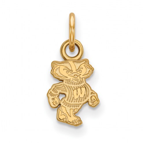 Wisconsin Badgers 14k Yellow Gold Extra Small Pendant