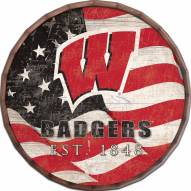 Wisconsin Badgers 16" Flag Barrel Top