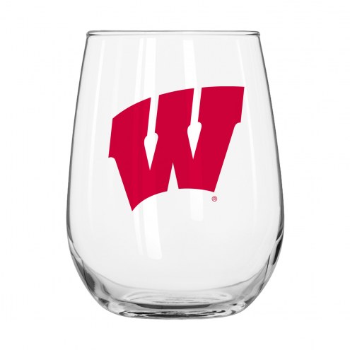 Wisconsin Badgers 16 oz. Gameday Curved Beverage Glass