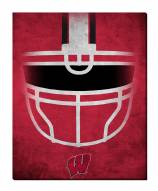 Wisconsin Badgers 16" x 20" Ghost Helmet Canvas Print