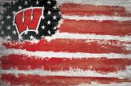 Wisconsin Badgers 17" x 26" Flag Sign