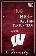 Wisconsin Badgers 17" x 26" In This House Sign