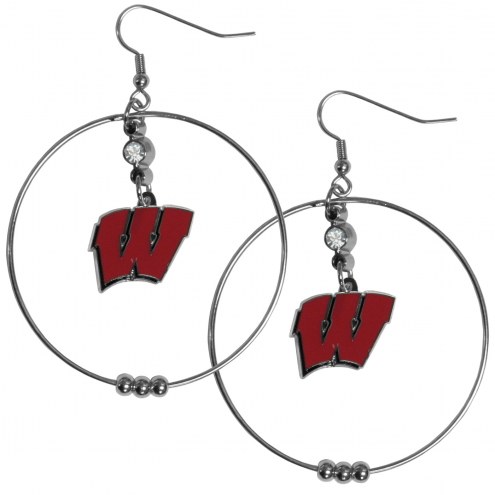Wisconsin Badgers 2&quot; Hoop Earrings
