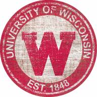 Wisconsin Badgers 24" Heritage Logo Round Sign