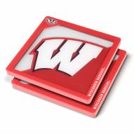 Wisconsin Badgers 3D Logo Series Coasters Set