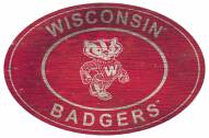 Wisconsin Badgers 46" Heritage Logo Oval Sign