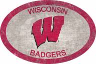 Wisconsin Badgers 46" Team Color Oval Sign