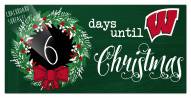 Wisconsin Badgers 6" x 12" Chalk Christmas Countdown Sign