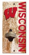 Wisconsin Badgers 6" x 12" Distressed Bottle Opener