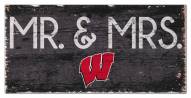 Wisconsin Badgers 6" x 12" Mr. & Mrs. Sign