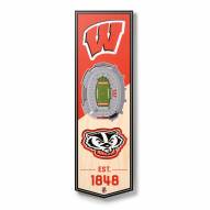 Wisconsin Badgers 6" x 19" 3D Stadium Banner Wall Art