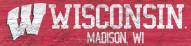 Wisconsin Badgers 6" x 24" Team Name Sign