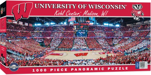 Wisconsin Badgers Basketball 1000 Piece Panoramic Puzzle