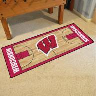 Wisconsin Badgers Basketball Court Runner Rug