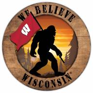 Wisconsin Badgers Bigfoot 12" Circle Sign